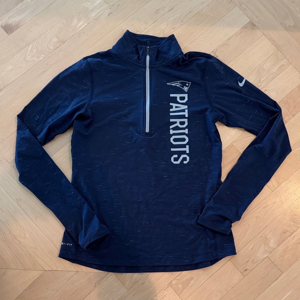 Nike Navy Patriots Quarter-Zip Top